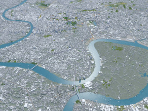 Bangkok thailand 70km 3D Model