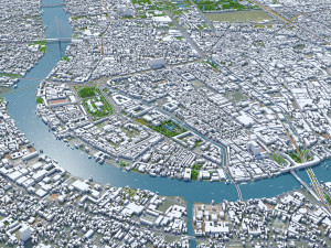 Bangkok thailand 70km 3D Model