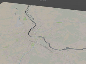 basel city switzerland 50km 3D Model