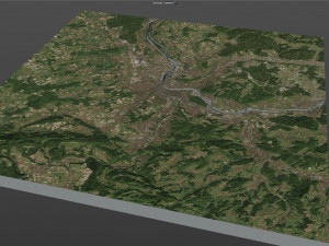 basel city switzerland 50km 3D Model