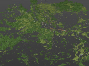 basel city switzerland 50km 3D Model