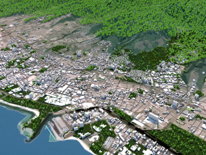 honolulu hawaii city usa 50 km 3Dモデル