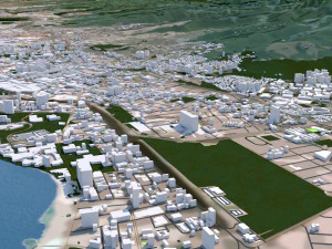 honolulu hawaii city usa 50 km 3D Model