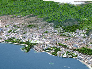 honolulu hawaii city usa 50 km 3Dモデル