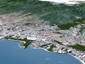 honolulu hawaii city usa 50 km 3D Model