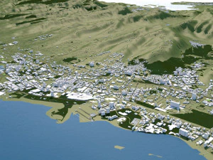 honolulu hawaii city usa 50 km 3D Model