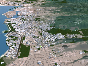 honolulu hawaii city usa 50 km 3Dモデル