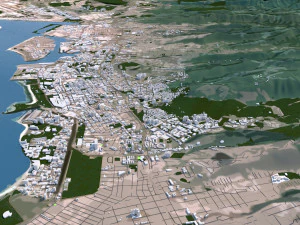honolulu hawaii city usa 50 km 3D Model