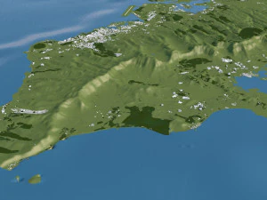 honolulu hawaii city usa 50 km 3D Model