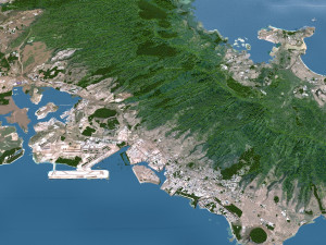 honolulu hawaii city usa 50 km 3Dモデル