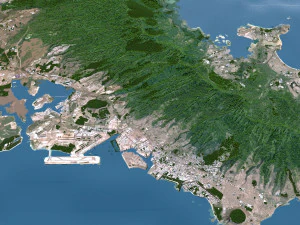 honolulu hawaii city usa 50 km 3D Model