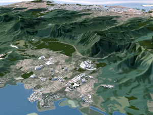 honolulu hawaii city usa 50 km 3D Model