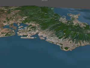 honolulu hawaii city usa 50 km 3D Model