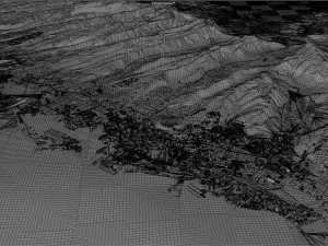 honolulu hawaii city usa 50 km 3D Model