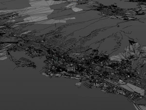 honolulu hawaii city usa 50 km 3D Model
