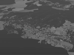 honolulu hawaii city usa 50 km 3D Model