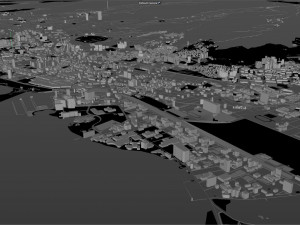 honolulu hawaii city usa 50 km 3Dモデル