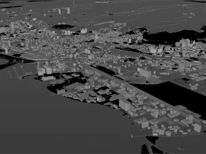 honolulu hawaii city usa 50 km 3D Model