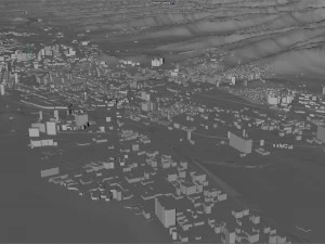 honolulu hawaii city usa 50 km 3D Model