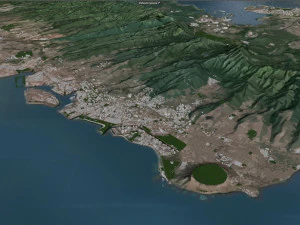 honolulu hawaii city usa 50 km 3D Model