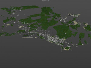 honolulu hawaii city usa 50 km 3Dモデル