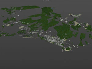 honolulu hawaii city usa 50 km 3D Model