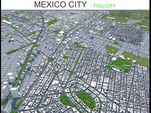 mexico city 50km 3D Модель