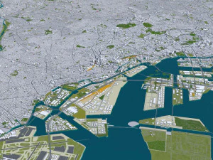 Tokyo city japan 100km 3D Model