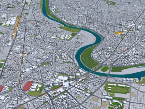 Tokyo city japan 100km 3D Model
