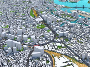 Tokyo city japan 100km 3D Model