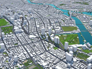 Tokyo city japan 100km 3D Model