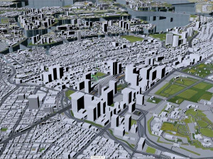 Tokyo city japan 100km 3D Model