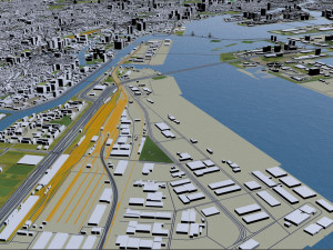 Tokyo city japan 100km 3D Model