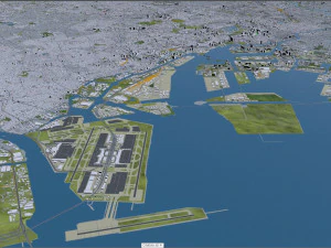 Tokyo city japan 100km 3D Model