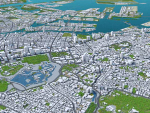 Tokyo city japan 100km 3D Model
