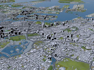 Tokyo city japan 100km 3D Model