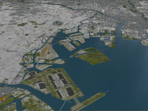 Tokyo city japan 100km 3D Model