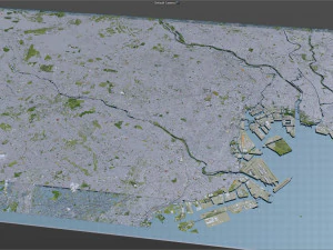 Tokyo city japan 100km 3D Model