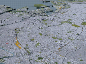 Tokyo city japan 100km 3D Model