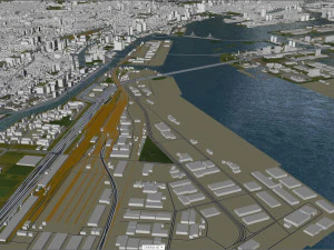 Tokyo city japan 100km 3D Model