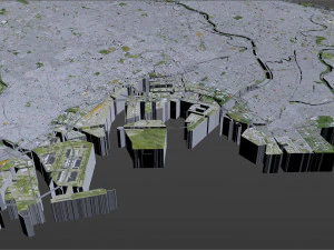 Tokyo city japan 100km 3D Model