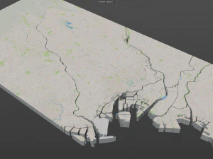 Tokyo city japan 100km 3D Model