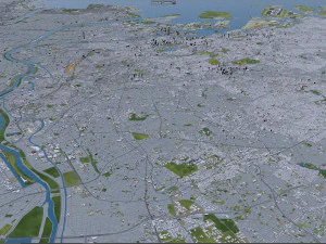 Tokyo city japan 100km 3D Model