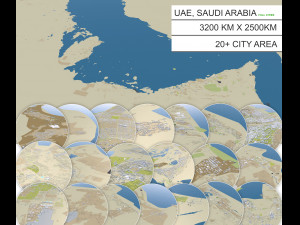 uae saudi arabia 3200km 3D Model