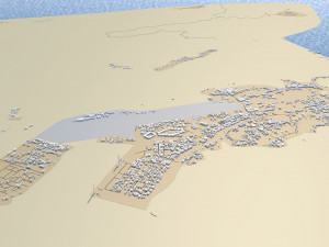 uae saudi arabia 3200km 3D Model