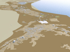 uae saudi arabia 3200km 3D Model