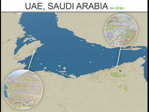 uae saudi arabia 3200km 3D Model