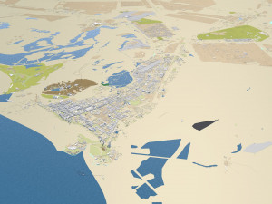 uae saudi arabia 3200km 3D Model
