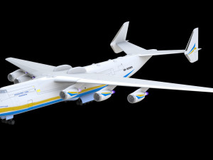 antonov an225 mriya commercial airplane 3D Модель