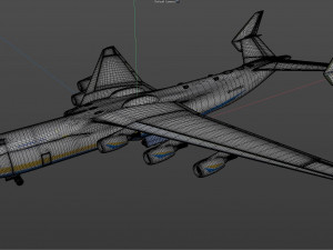 antonov an225 mriya commercial airplane 3D Модель